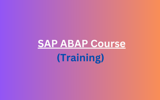 SAP ABAP Training Course in Saudi