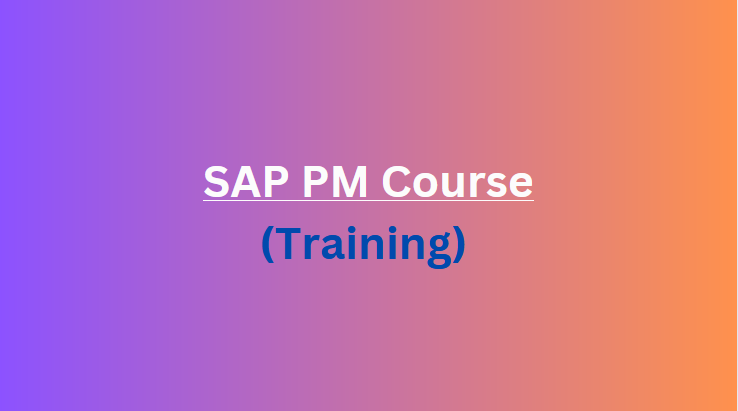 دورة SAP PM (Plant Maintenance)