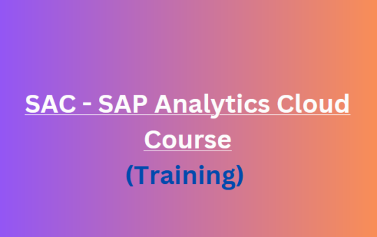 دورة SAP SAC (SAP Analytics Cloud)