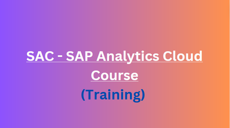 دورة SAP SAC (SAP Analytics Cloud)